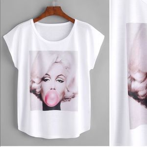 Bubblegum short sleeve dolman t-shirt